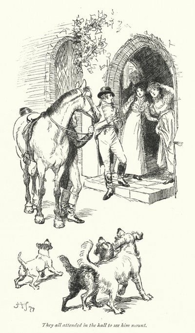 Ilustração para Northanger Abbey de Jane Austen (litho) de Hugh Thomson