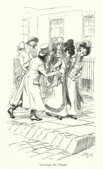 Ilustração para Northanger Abbey de Jane Austen (litho) de Hugh Thomson