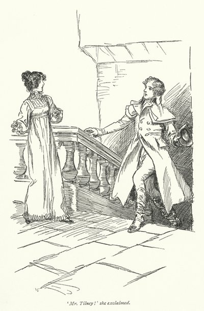 Ilustração para Northanger Abbey de Jane Austen (litho) de Hugh Thomson