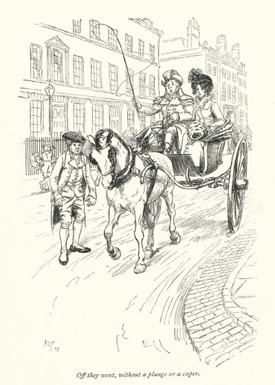 Ilustração para Northanger Abbey de Jane Austen (litho) de Hugh Thomson