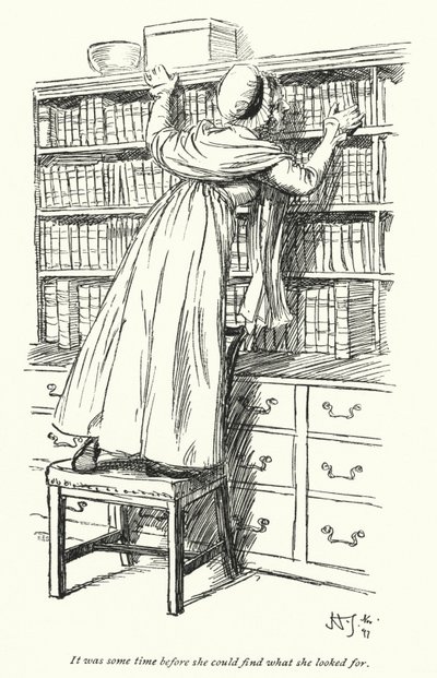 Ilustração para Northanger Abbey de Jane Austen (litho) de Hugh Thomson