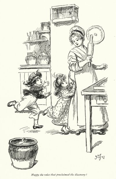 Ilustração para Northanger Abbey de Jane Austen (litho) de Hugh Thomson