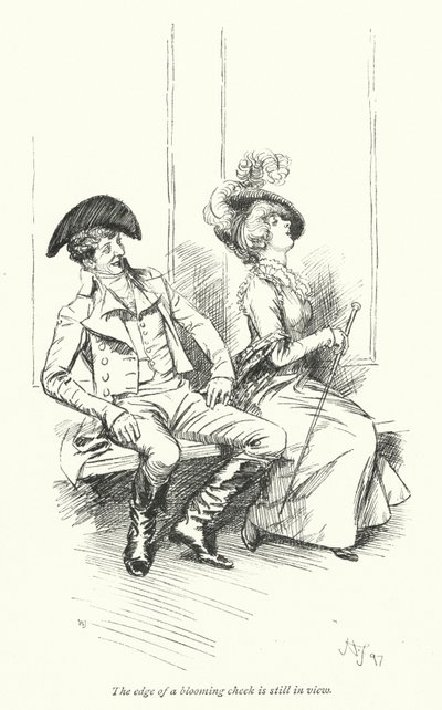 Ilustração para Northanger Abbey de Jane Austen (litho) de Hugh Thomson