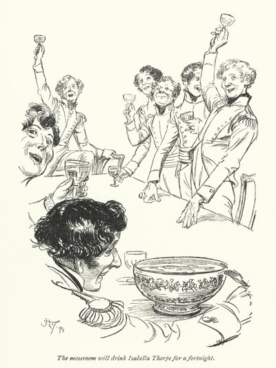 Ilustração para Northanger Abbey de Jane Austen (litho) de Hugh Thomson
