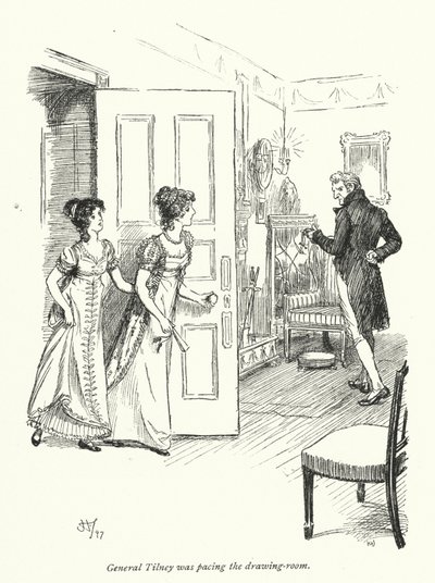 Ilustração para Northanger Abbey de Jane Austen (litho) de Hugh Thomson