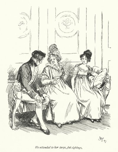 Ilustração para Persuasão de Jane Austen (litho) de Hugh Thomson
