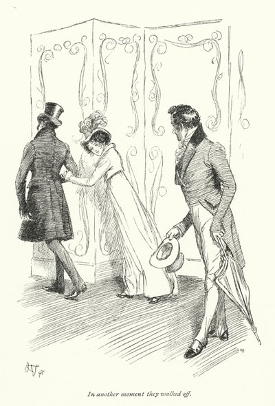 Ilustração para Persuasão de Jane Austen (litho) de Hugh Thomson