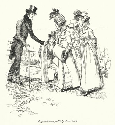 Ilustração para Persuasão de Jane Austen (litho) de Hugh Thomson