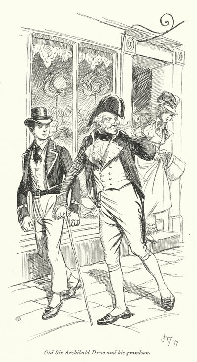 Ilustração para Persuasão de Jane Austen (litho) de Hugh Thomson
