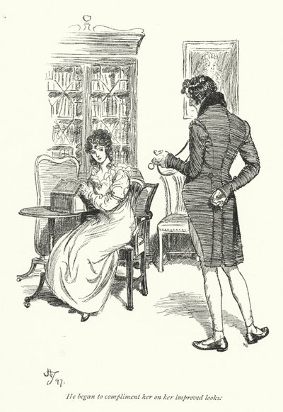Ilustração para Persuasão de Jane Austen (litho) de Hugh Thomson