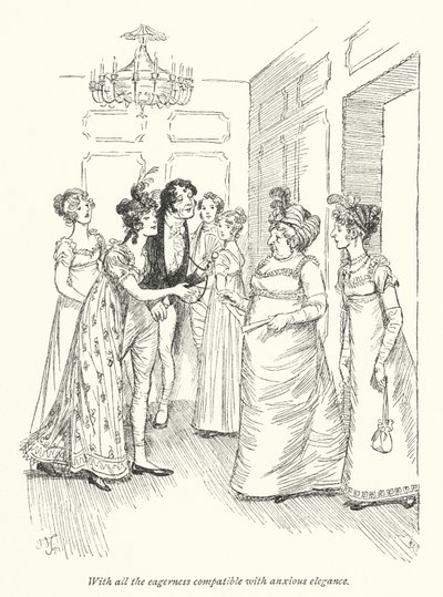 Ilustração para Persuasão de Jane Austen (litho) de Hugh Thomson