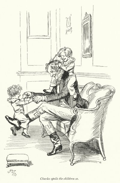 Ilustração para Persuasão de Jane Austen (litho) de Hugh Thomson