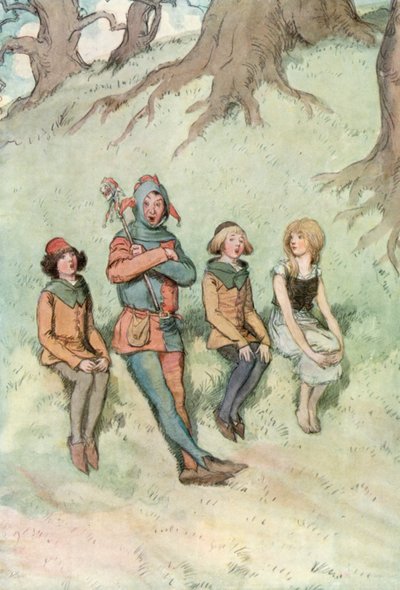 Ilustração para Shakespeare "s como você gosta d de Hugh Thomson