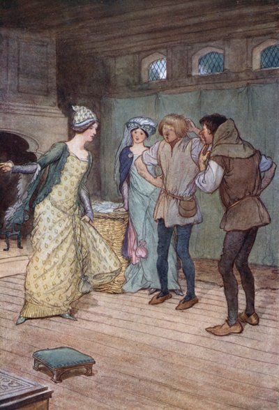 Ilustração para as alegres esposas de Windsor de Hugh Thomson