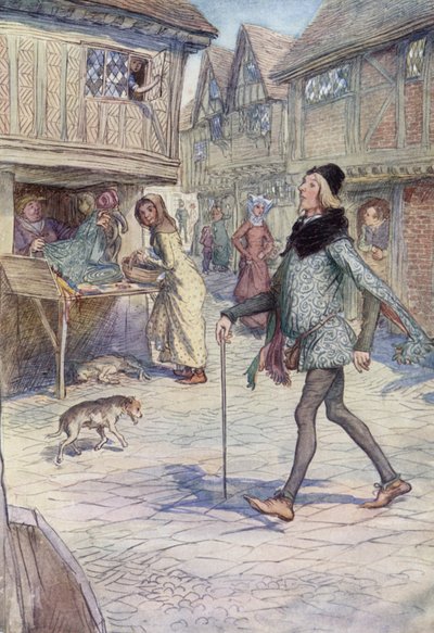 Ilustração para as alegres esposas de Windsor de Hugh Thomson