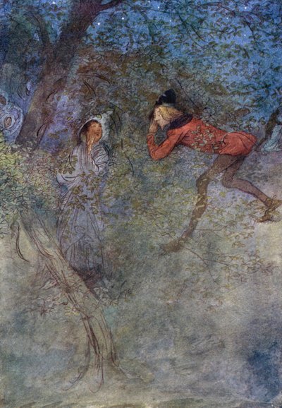 Ilustração para as alegres esposas de Windsor de Hugh Thomson