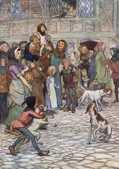 Ilustração para as alegres esposas de Windsor de Hugh Thomson