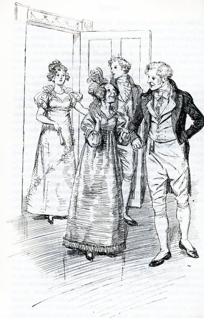 "The Ball at the Crown Inn" (ilustração) de Hugh Thomson