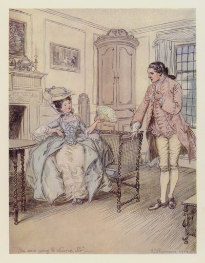 Miss Hardcastle e Charles Marlow de Hugh Thomson