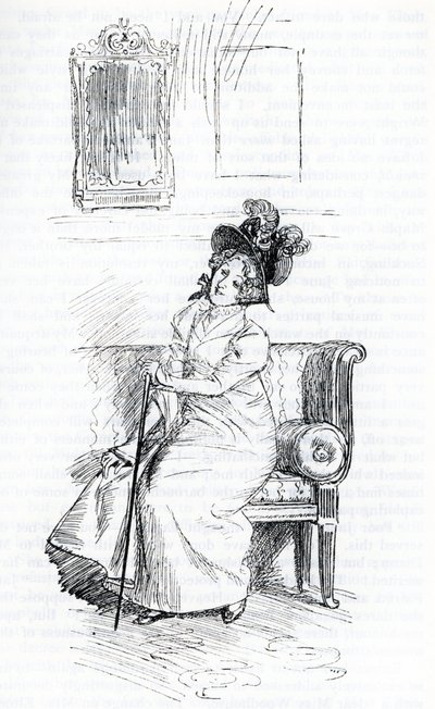 "Sra. Elton" (ilustração) de Hugh Thomson