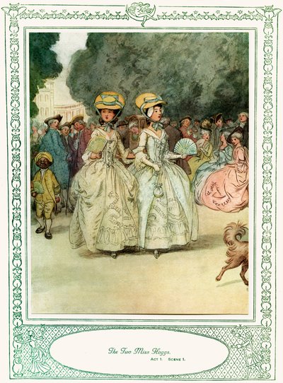 A peça de Oliver Goldsmith "She Stoops to Conque". de Hugh Thomson