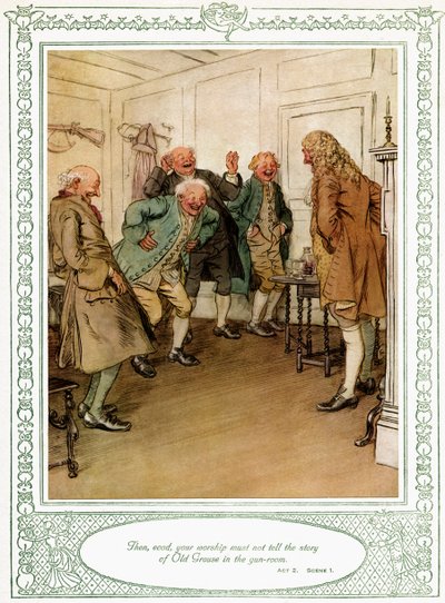 A peça de Oliver Goldsmith "She Stoops to Conque". de Hugh Thomson