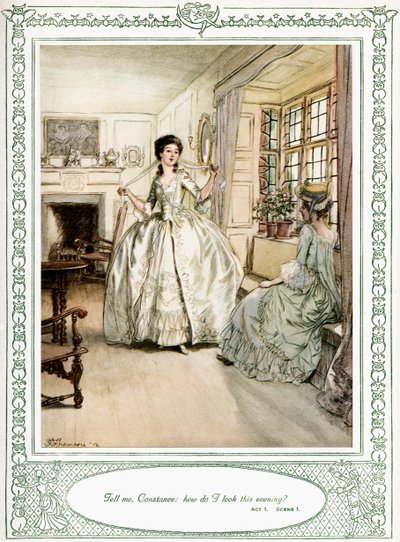 A peça de Oliver Goldsmith "She Stoops to Conque". de Hugh Thomson