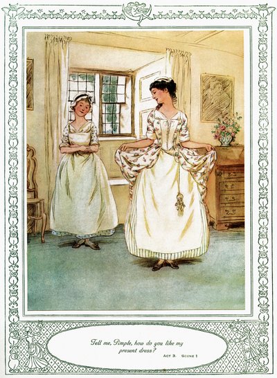 A peça de Oliver Goldsmith "She Stoops to Conque". de Hugh Thomson