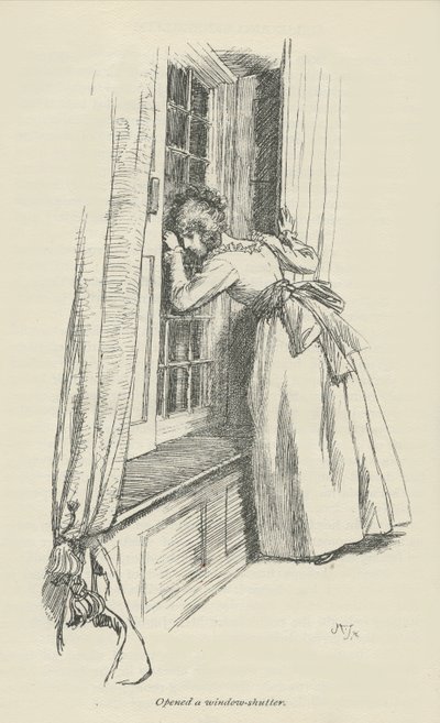 Abriu um obturador da janela, 1896 de Hugh Thomson