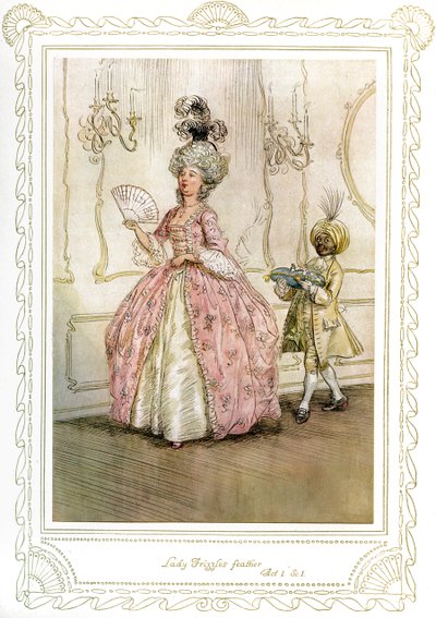 Richard Brinsley Sheridan, "A Escola do Escândalo". de Hugh Thomson