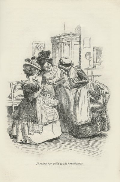 Mostrando seu filho para a empregada, 1896 de Hugh Thomson