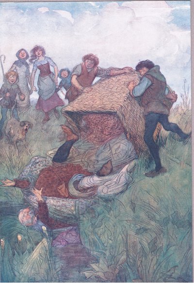 "Lançado no Tamisa", ilustração de "The Merry Wives of Windsor". de Hugh Thomson