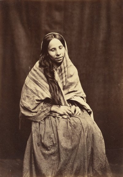 Paciente, Asilo de Lunáticos do Condado de Surrey, 1850-55. de Hugh Welch Diamond