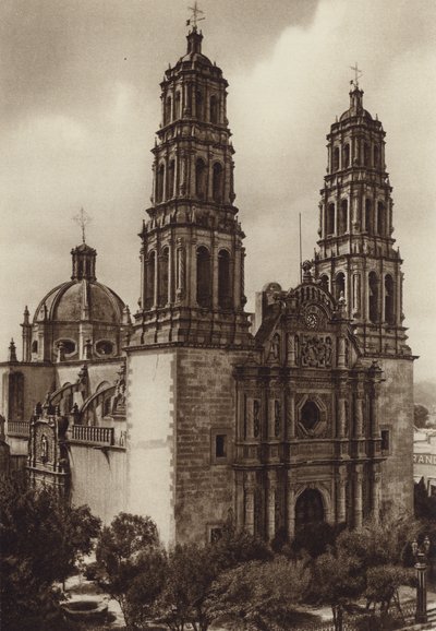 México: Catedral de Chihuahua (fotografia a preto e branco) de Hugo Brehme