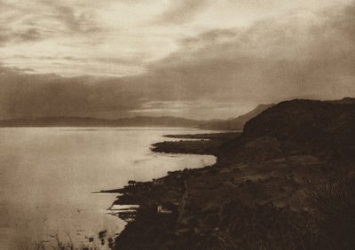 México: Lago Chapala (fotografia a preto e branco) de Hugo Brehme