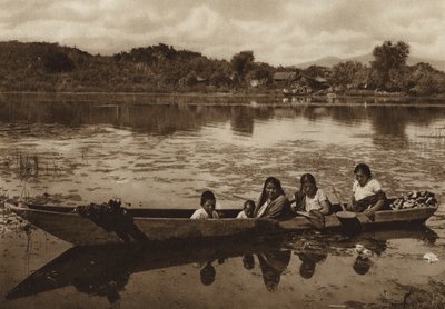 México: Laguna de Patzcuaro (fotografia a preto e branco) de Hugo Brehme