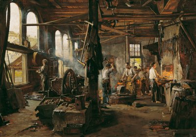 Interior de um moinho de martelos de Hugo Charlemont