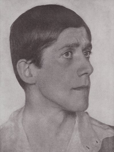 Oskar Kokoschka, artista e escritor austríaco (fotografia a preto e branco) de Hugo Erfurth