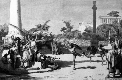 Jogos Olímpicos: reconstituição da corrida olímpica por H. Kaeseberg de Hugo Kaeseberg