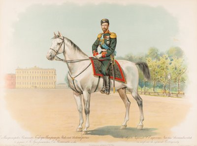 Retrato equestre de Nicolau II da Rússia de Hugo Karlovich Bakmanson