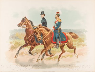 Retrato equestre de Nicolau II da Rússia de Hugo Karlovich Bakmanson