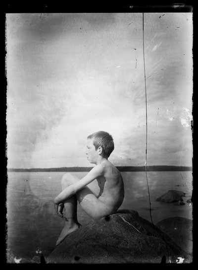 Guido Simberg como modelo para o quadro Fish Boy ("Marinheiro") de Hugo Simberg