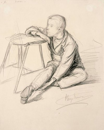 Rapaz sentado de Hugo Simberg