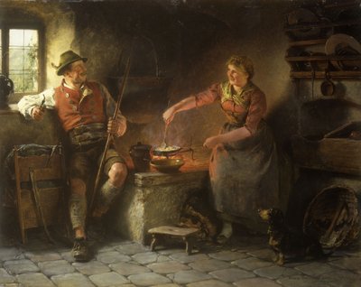 Na cozinha, 1901 de Hugo Wilhelm Kauffman