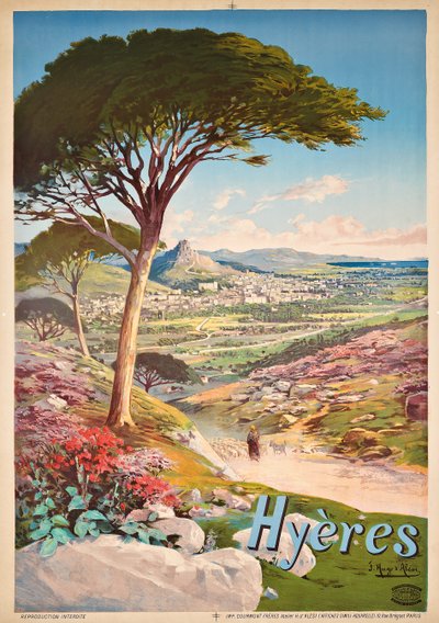Propaganda de pôsteres Hyères, França, 1900 de Hugo d Alesi