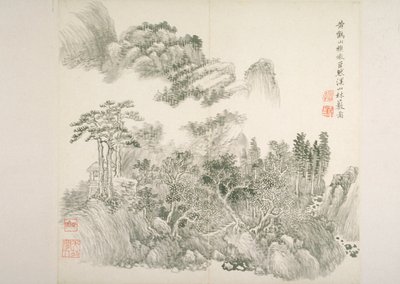 Álbum After Old Masters And Poems (álbum (10 folhas), tinta sobre papel) de Hui Wang