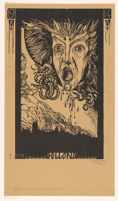 Bellona (título sobre o objecto) de Huib Luns (signed by artist)