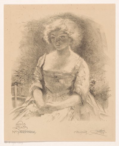 Garota sentada de Huib Luns (signed by artist)