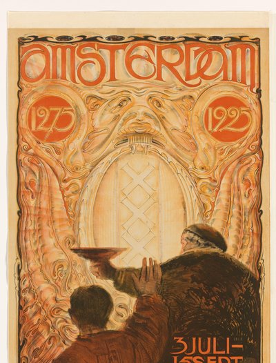 Cartaz para a exposição Amsterdão 1275-1925
Amesterdão 1275 1925 (título sobre o objecto) de Huib Luns