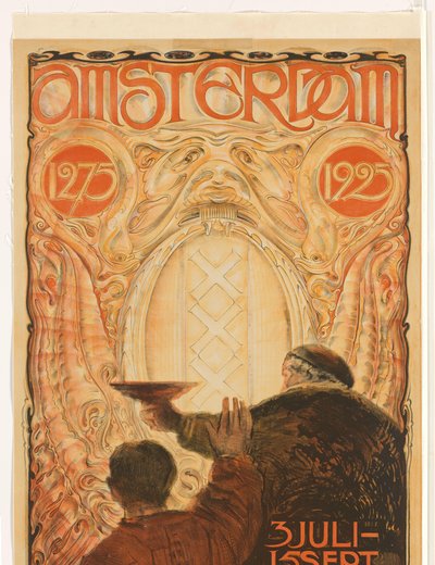 Cartaz para a exposição Amsterdão 1275-1925
Amesterdão 1275 1925 (título sobre o objecto) de Huib Luns